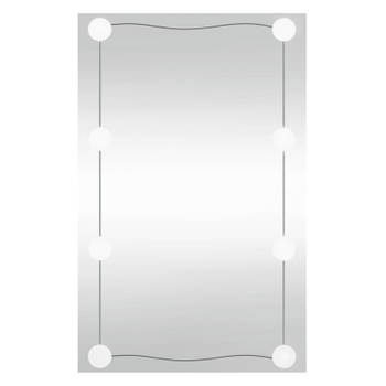vidaXL Wandspiegel met LED's rechthoekig 40x60 cm glas