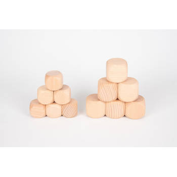 Tickit NATURAL WOODEN CUBES 40mm