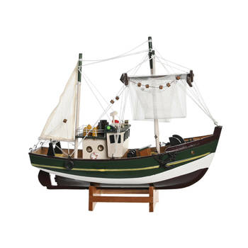 Items Vissersboot schaalmodel - Hout - 32 x 10 x 28 cm - Maritieme boten decoraties voor binnen - Beeldjes