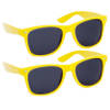 Hippe party zonnebrillen geel volwassenen 2 stuks - Verkleedbrillen