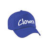 Clown verkleed pet blauw kinderen - Verkleedhoofddeksels