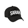 Sarah cadeau pet /cap zwart voor dames - Verkleedhoofddeksels