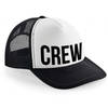 Bellatio Decorations snapback/cap - crew - zwart/wit - dames/heren - feest petjes - Verkleedhoofddeksels