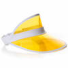 Jaren 80 transparante zonneklep - geel - Verkleedhoofddeksels