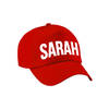 Sarah cadeau pet /cap rood voor dames - Verkleedhoofddeksels