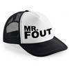 Mr. Fout snapback cap/ truckers petje zwart voor heren - Verkleedhoofddeksels