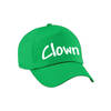 Clown verkleed pet groen kinderen - Verkleedhoofddeksels