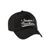 Super trucker pet /cap zwart voor volwassenen - vrachtwagenchauffeur cadeau - Verkleedhoofddeksels