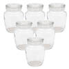 Kruidenpotjes/voorraadpotjes - 6x stuks - glas - transparant - 150 ml - Voorraadpot