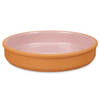 Tapas/hapjes serveren/oven schaal terracotta/roze 23 x 4 cm - Snack en tapasschalen