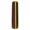 RVS thermosfles/isoleerfles goud met drukdop 920 ml - Thermosflessen