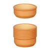Set 12x tapas/creme brulee serveer schaaltjes terracotta/geel 8x4 cm - Snack en tapasschalen