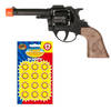 Cowboy/politie speelgoed revolver/pistool metaal 8 schots met plaffertjes - Verkleedattributen
