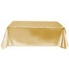 Tafelkleed/tafellaken polyester folie metallic goud 140 x 275 cm - Tafellakens
