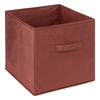 5Five Opbergmand/kastmand - vakkenkast - 29 liter - bordeaux rood - 31 x 31 x 31 cm - Opbergmanden