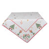 HAES DECO - Vierkant Tafellaken - 150x150 cm - 100% Katoen - Happy Little Christmas