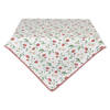 HAES DECO - Vierkant Tafellaken - 100x100 cm - 100% Katoen - Wild Strawberries