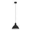 EGLO Priddy Hanglamp - E27 - Ø 30,5 cm - Zwart/Wit - Staal