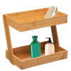 5Five badkamerrek met 2 etages - 32 x 23 x 26 cm - bamboe hout - Douche- en badrekjes