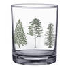 Clayre & Eef Waterglas 230 ml Glas Dennenbomen Drinkbeker Transparant Drinkbeker
