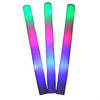 Eighties/nineties thema - LED foam stick/lichtstaaf - 4x stuks - gekleurd - 45 cm - Verkleedattributen