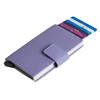 Figuretta Leren Cardprotector RFID Compact Creditcardhouder - Dames en Heren - Paars