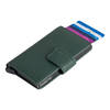 Figuretta Leren Cardprotector RFID Compact Creditcardhouder - Dames en Heren - Groen