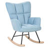 Beliani OULU - Schommelfauteuil-Blauw-Polyester