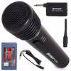 Karaoke microfoon op kabel en draadloos inclusief receiver zwart - inclusief batterijen - 30 meter bereik