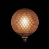 Led Bulb Grid Pattern Matt Gold 200X280Mm 5W-2200K / E27 Fit