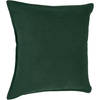 Atmosphera Bank/sierkussens huiskamer Sophia - 45 x 45 cm - donkergroen - polyester - met rits - Sierkussens