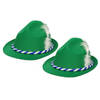 2x stuks groene bierfeest/oktoberfest hoed met blauw/wit Beieren koord verkleed accessoire voor dames/heren - Verkleedho