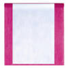 Feest tafelkleed met loper op rol - fuchsia roze/wit - 10 meter - Feesttafelkleden