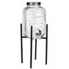 Limonade/drankdispenser op verhoger - 5 liter - transparant glas - H48 x B21 cm - Drankdispensers