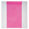 Feest tafelkleed met loper op rol - wit/fuchsia roze - 10 meter - Feesttafelkleden