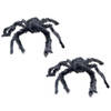 2x stuks halloween/Horror decoratie spin zwart 60 cm - Feestdecoratievoorwerp