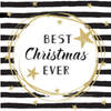 40x stuks kerst thema tafel servetten Best Christmas Ever 33 x 33 cm - Feestservetten