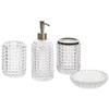 Beliani TAPIA - Badkameraccessoire set-Transparant-Glas