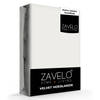 Zavelo Flanel Velvet Hoeslaken Creme -Lits-jumeaux (160x200 cm)