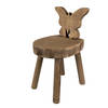 Clayre & Eef Plantentafeltje 18x19x34 cm Bruin Hout Vlinder Plantenstandaard Bruin Plantenstandaard