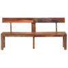 The Living Store Houten Halbank - Acaciahout - 160 x 35 x 76 cm - Bruin/grijs