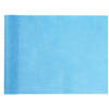 Santex Tafelloper op rol - polyester - turquoise blauw - 30 cm x 10 m - Feesttafelkleden
