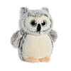 Items speelgoed Uil vogel knuffeldier van zachte pluche - grijs - 20 cm - Vogel knuffels