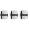 Zeller koelkast/whiteboard magneten - 3x - haakjes - vierkant - 2,5 cm - Magneten