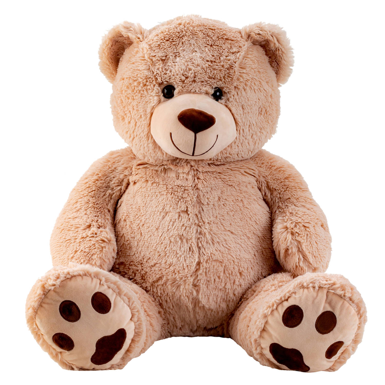 Teddy beer knuffel van zachte pluche 64 cm zittend-100 cm staand Knuffelberen