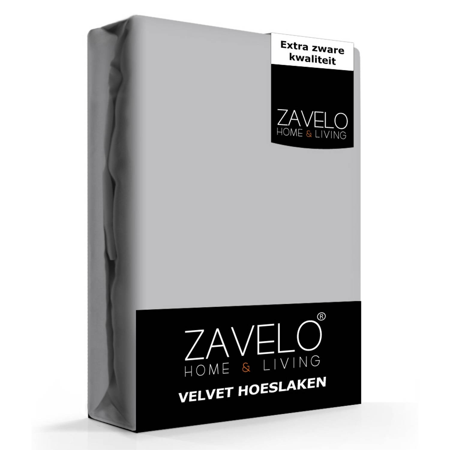 Zavelo Flanel Velvet Hoeslaken Grijs-1-persoons (90x200 cm)