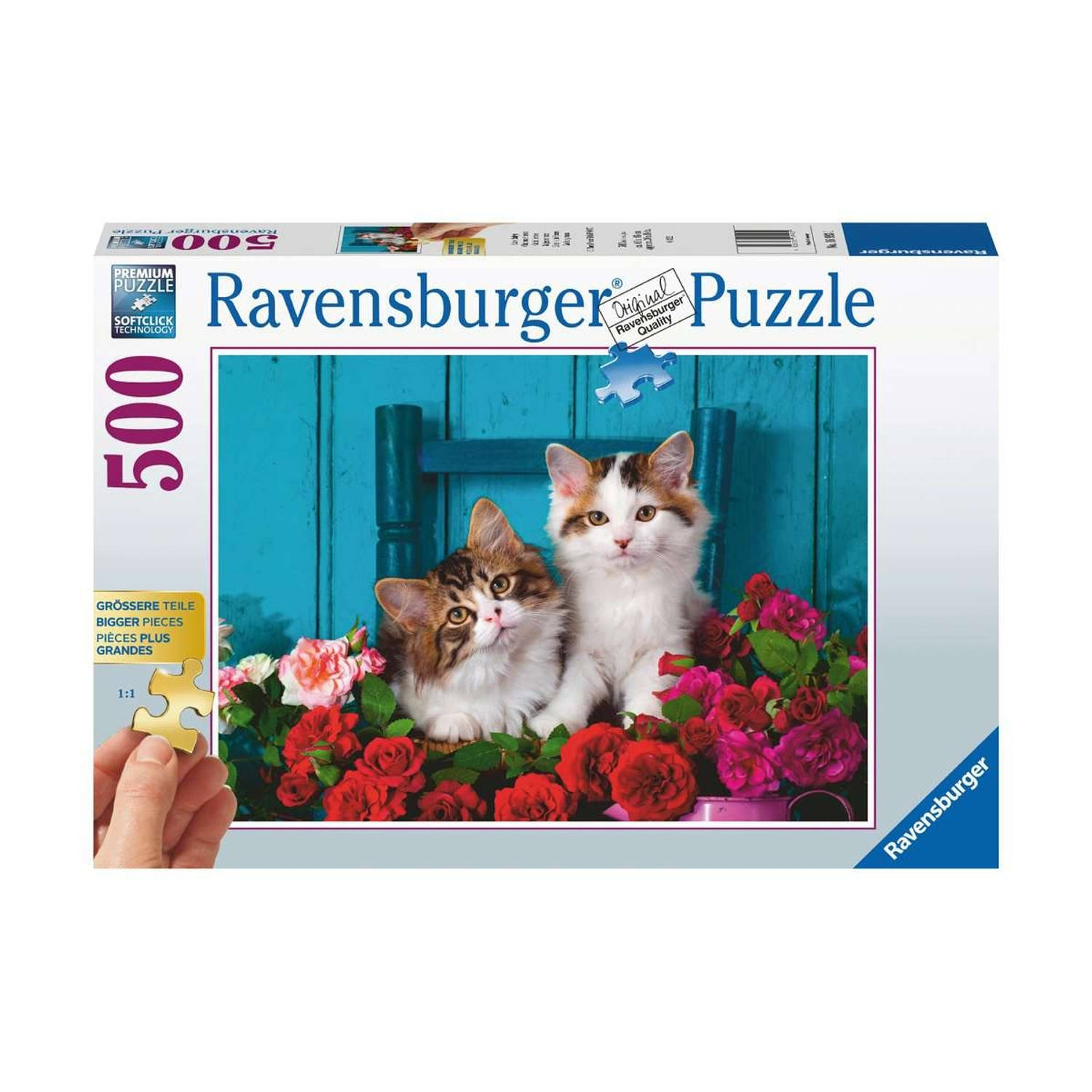 Ravensburger puzzel katjes en rozen 500 stukjes