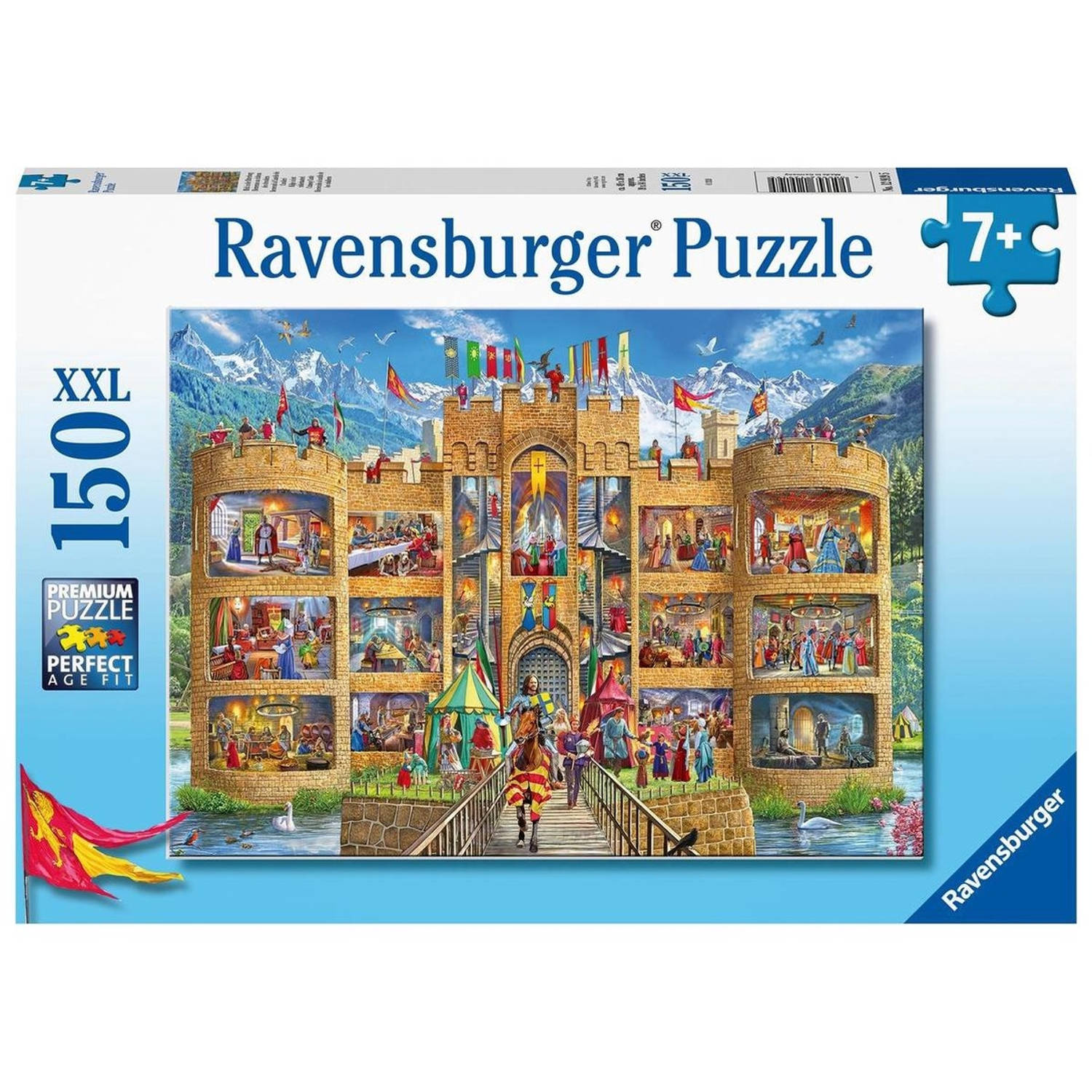 Ravensburger puzzel 150 stukjes kijkje in het ridderkasteel