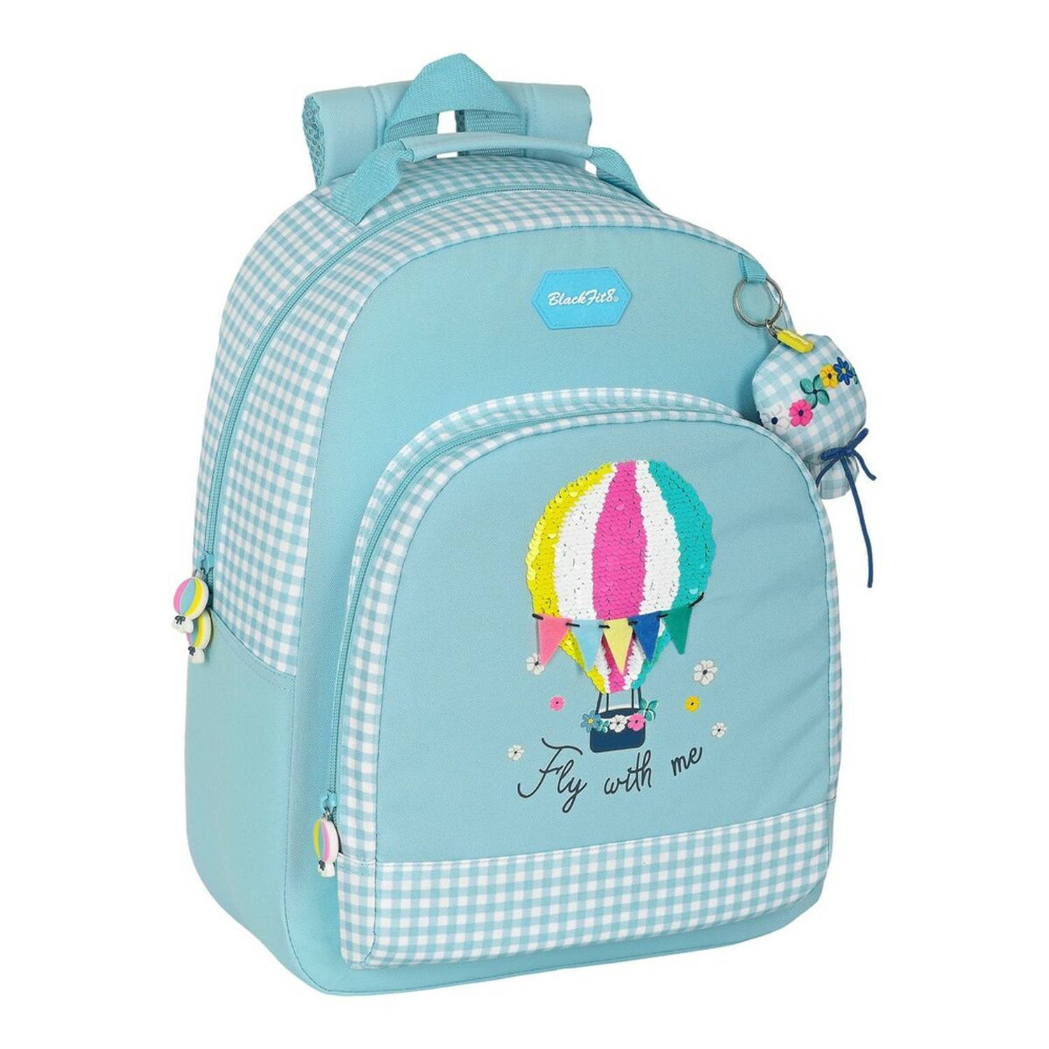 Schoolrugzak BlackFit8 Fly with me Wit Celeste (32 x 42 x 15 cm)