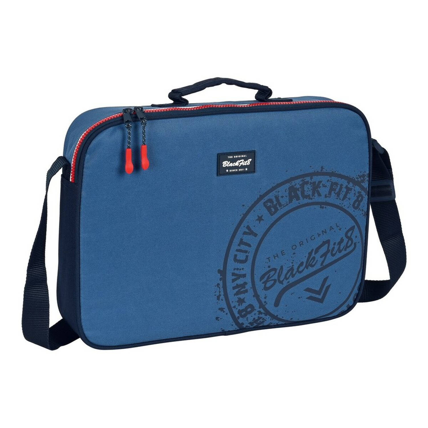 Schooltas BlackFit8 Stamp Blauw (38 x 28 x 6 cm)